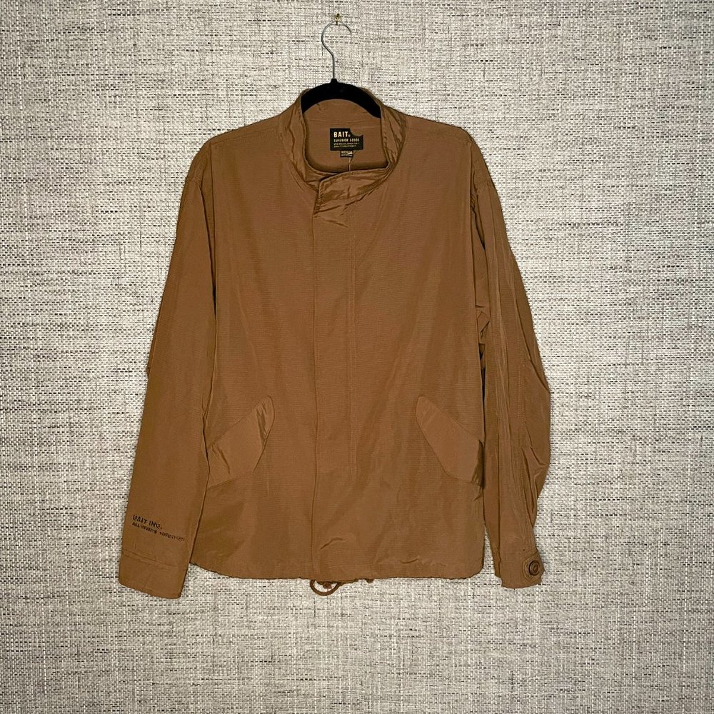 SOLD NWT BAIT Ripstop Windbreaker Jacket Brown M [Originally $80]